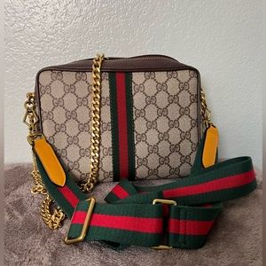 GUCCI GG Pvc Leather Clutch to Crossbody Bag